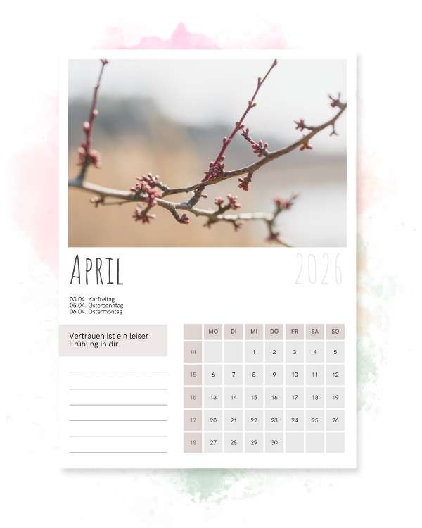 Wandkalender 2026
