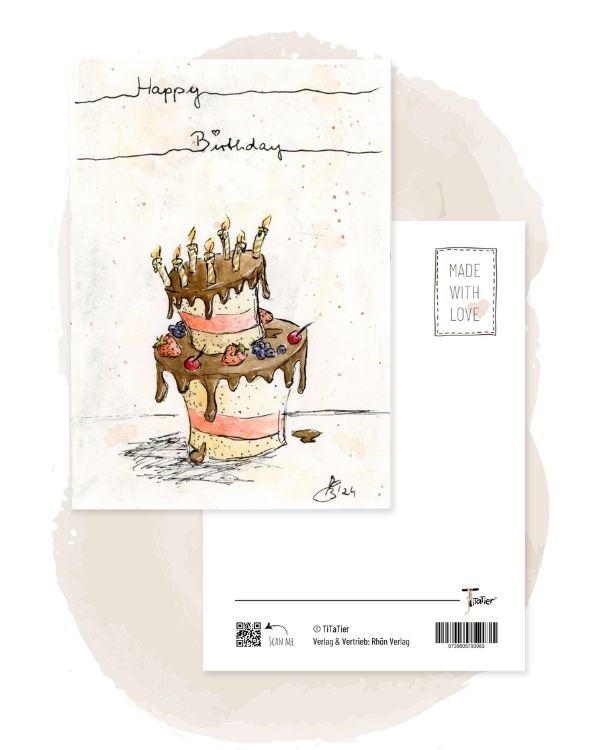 Postkarte Happy Birthday