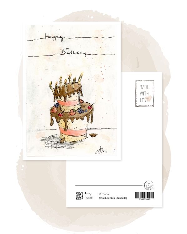 Postkarte Happy Birthday