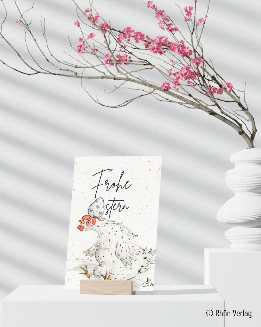 Postkarte Osterhuhn