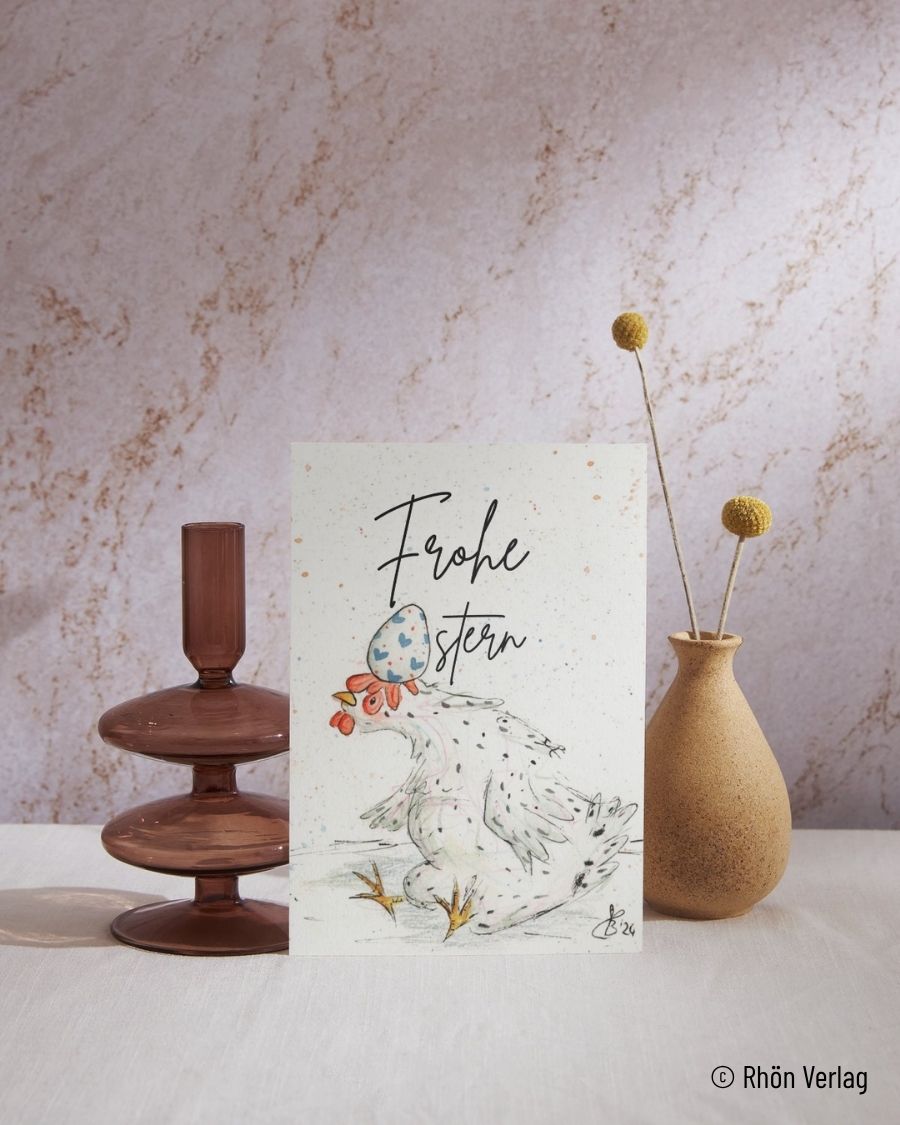 Postkarte Osterhuhn