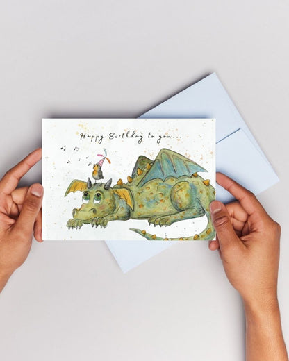 Postkarte Geburtstagsdrache