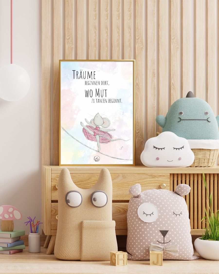 TiTaTier® Printable Poster „Träume“ | Digitaler Download