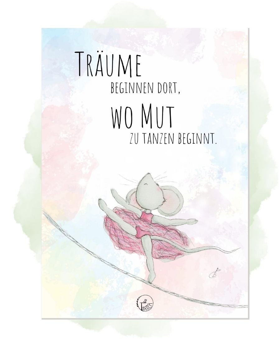 TiTaTier® Printable Poster „Träume“ | Digitaler Download