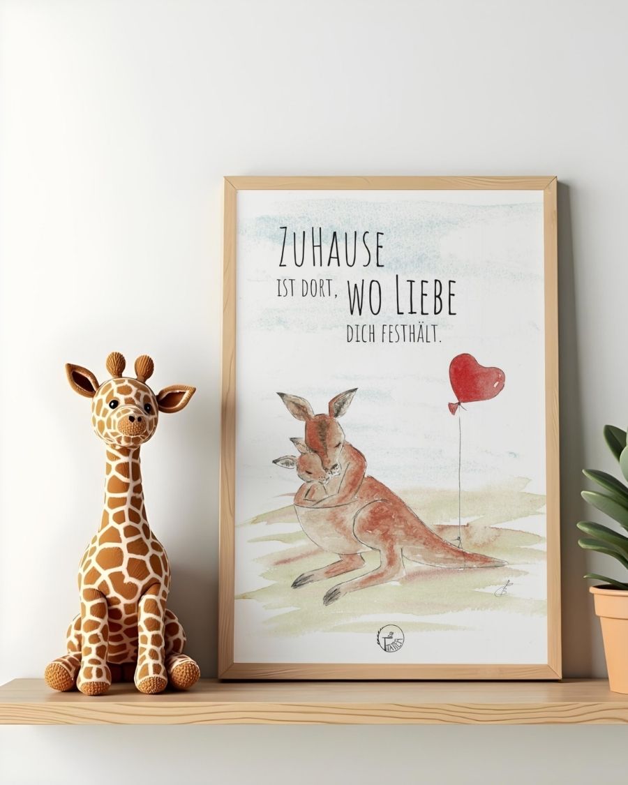 TiTaTier® Printable Poster „ZuHause“ | Digitaler Download