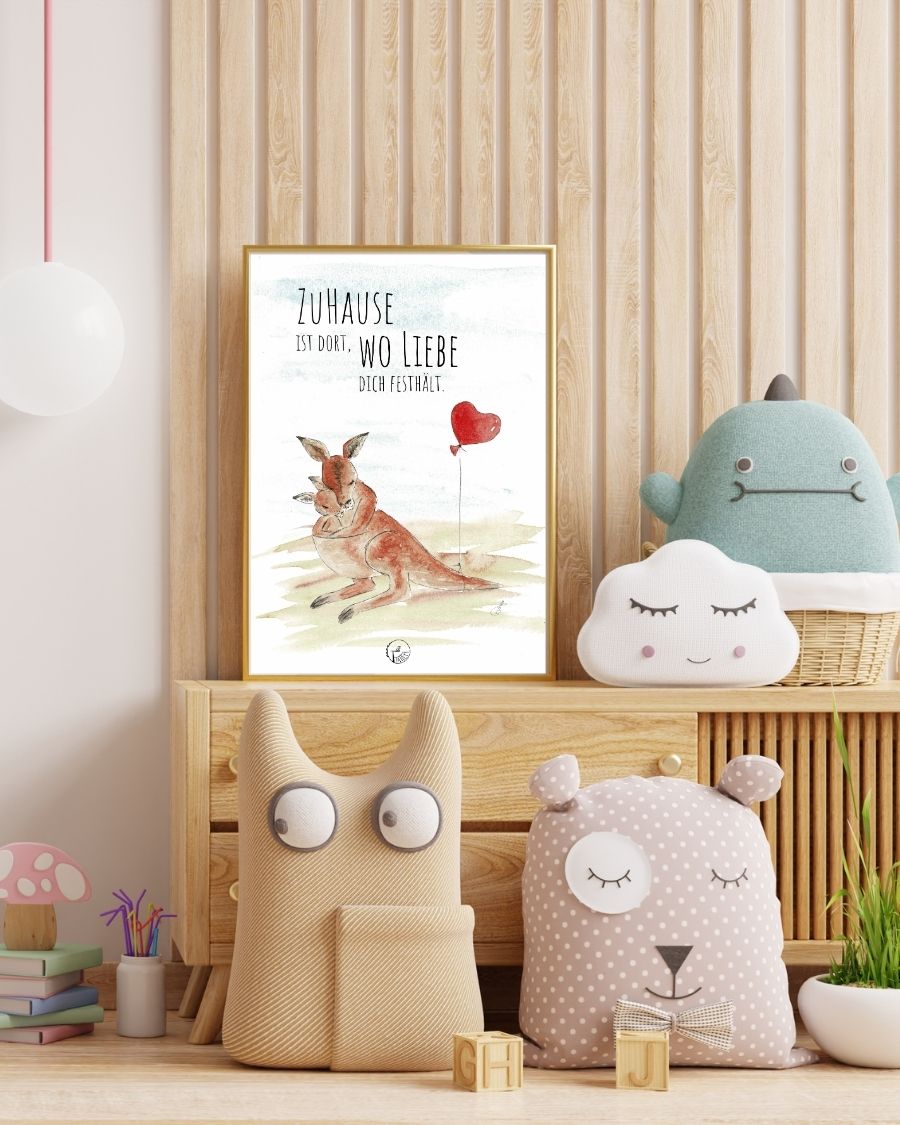 TiTaTier® Printable Poster „ZuHause“ | Digitaler Download