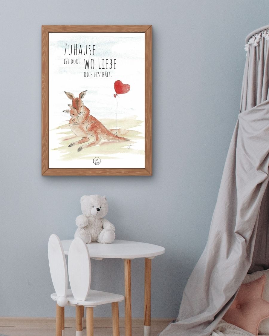 TiTaTier® Printable Poster „ZuHause“ | Digitaler Download