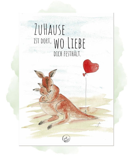 TiTaTier® Printable Poster „ZuHause“ | Digitaler Download